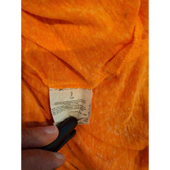 Old Navy Sleeveless Tank Top Linen Blend Womens Small Orange Casual Summer - Picture 6 of 8